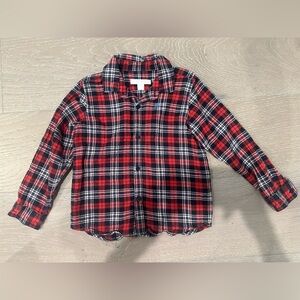 Authentic Burberry Boys Kids Red plaid Long Sleeve Shirt 2 3 4